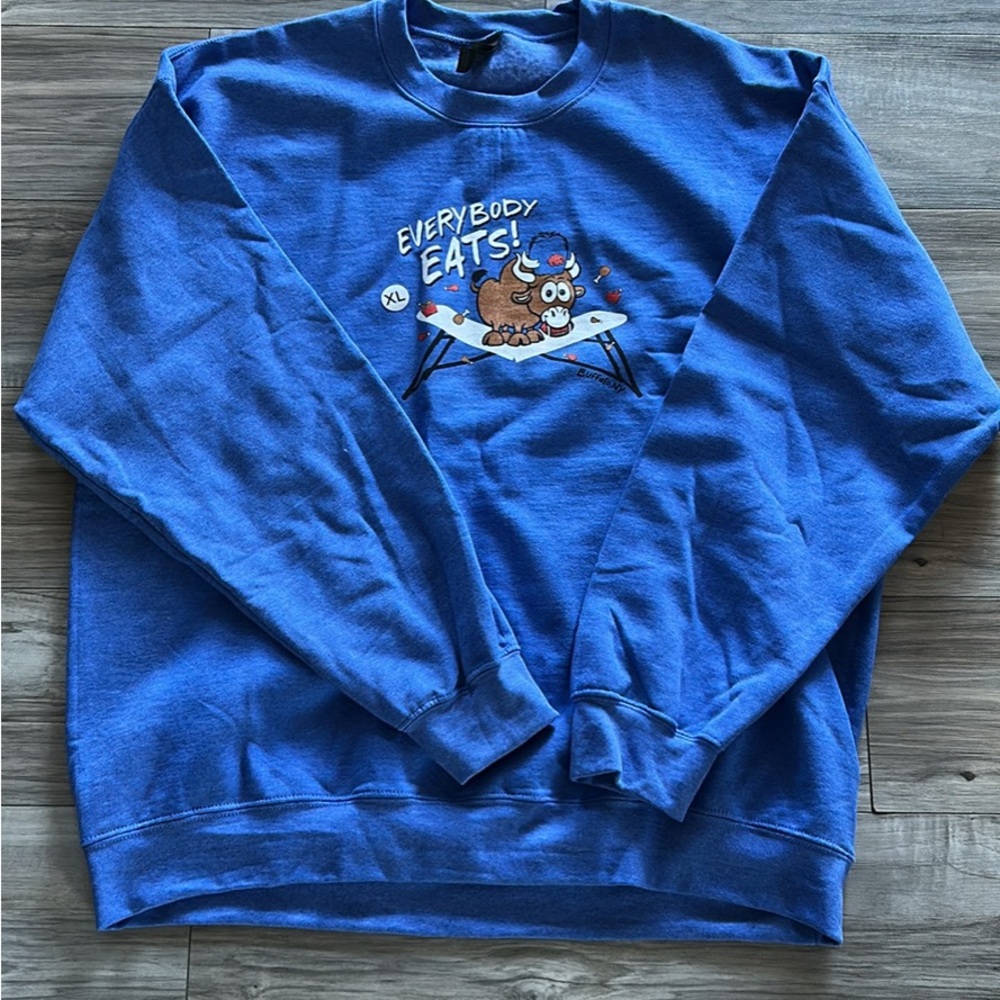 Gildan Royal Blue Graphic Crewneck Sweatshirt